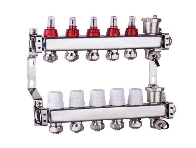 COLECTOR DE 5 CIRCUITOS ACERO INOXIDABLE
